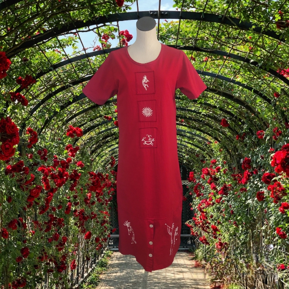 Vintage 90s Red Sheath Dress